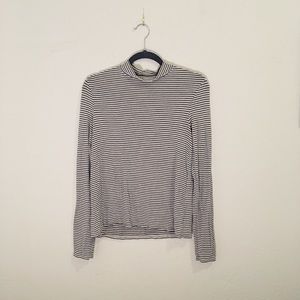 American Eagle Outfitters Striped Mock-Neck